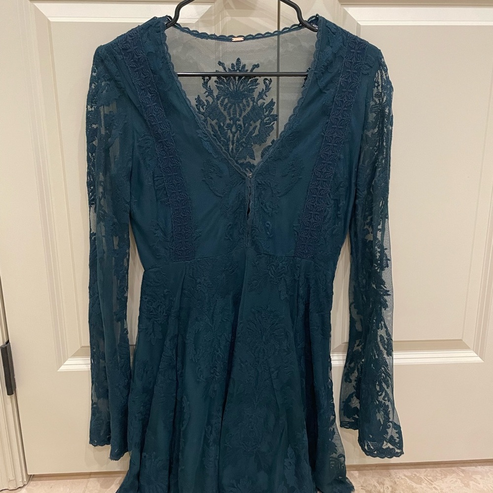 Free people lace long sleeve dress